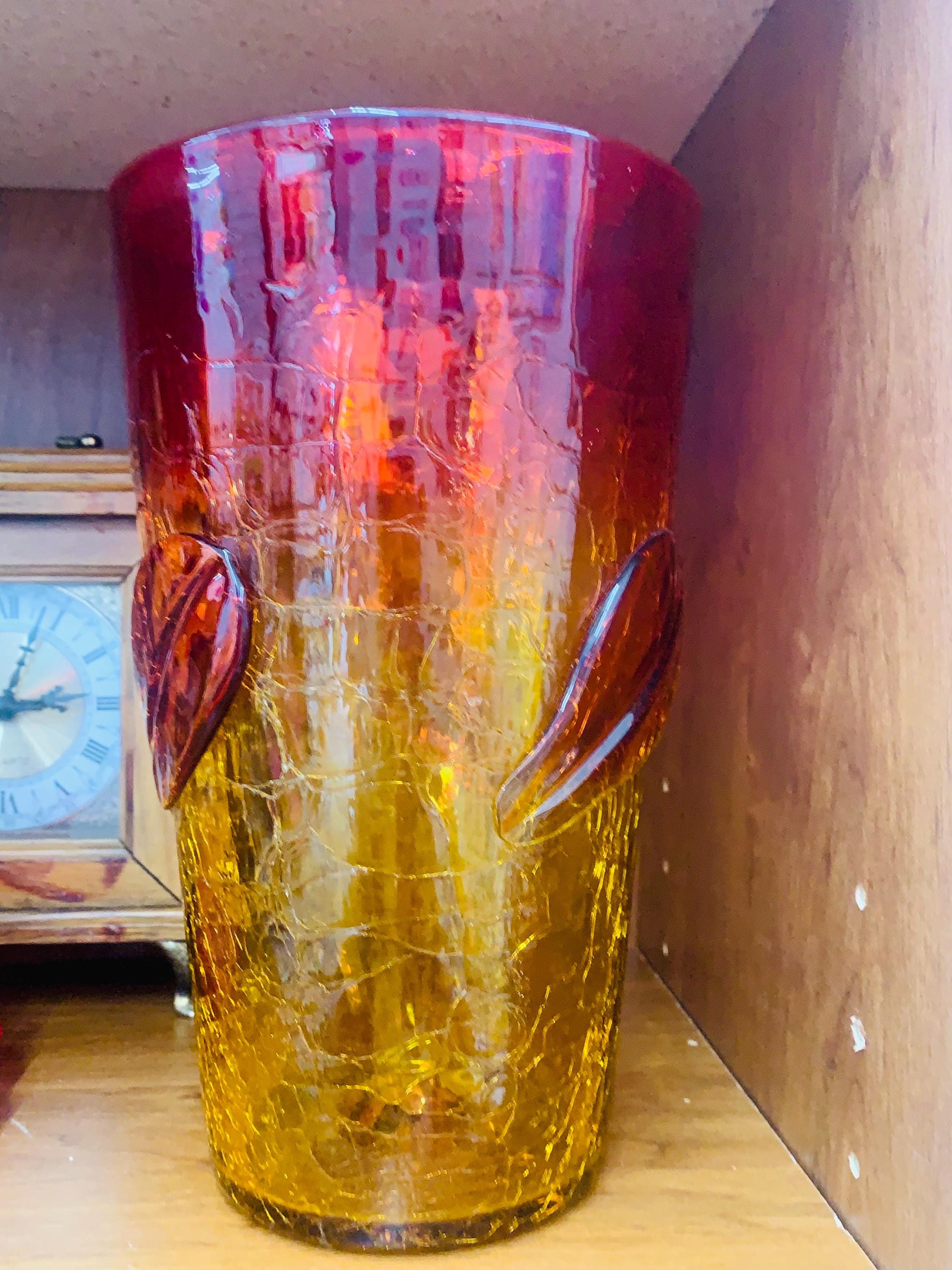 Tall Blenko Glass Vase - Etsy