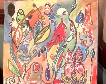 Peinture originale nature cachée