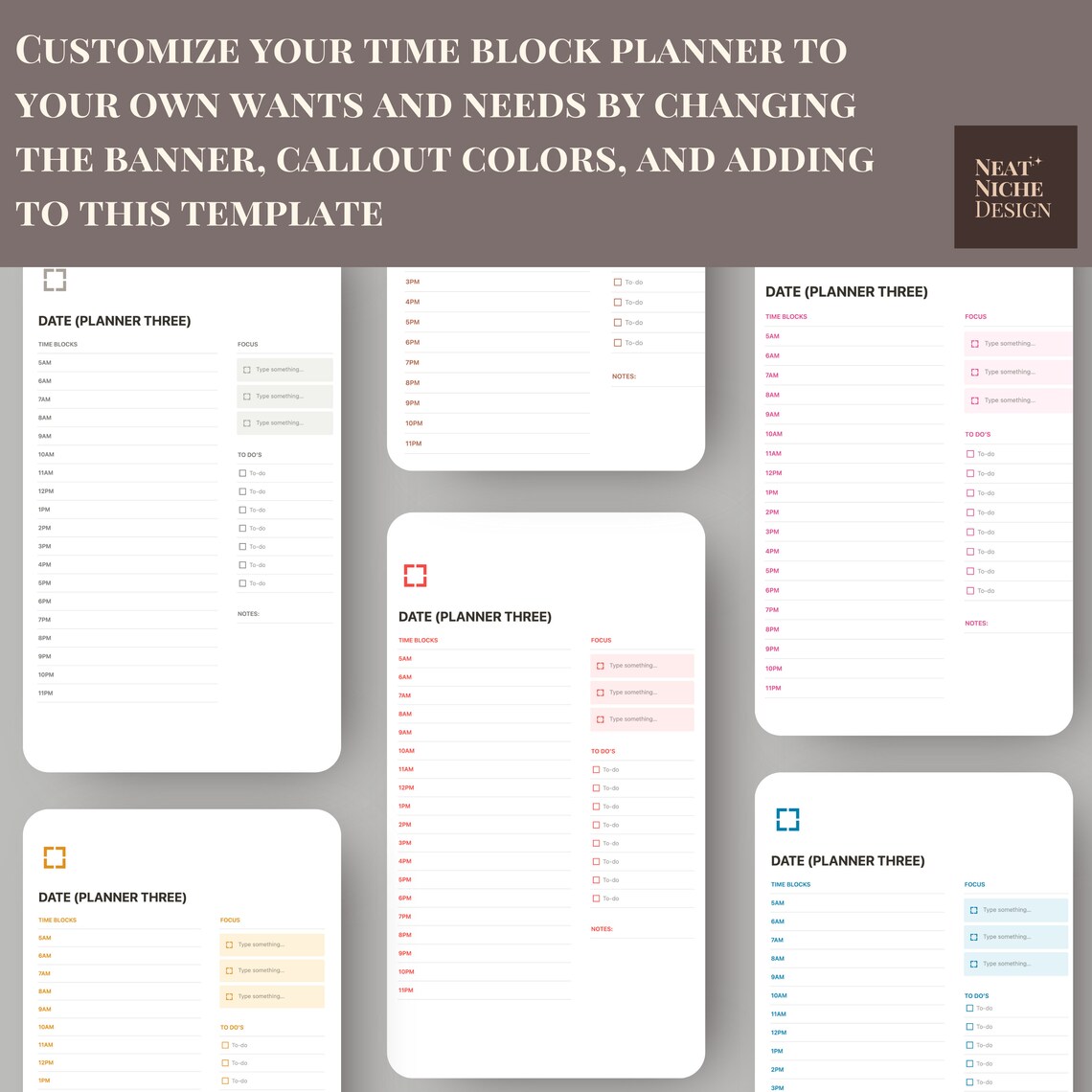 Time Blocking Planner Hourly Planner Notion Template Time Etsy