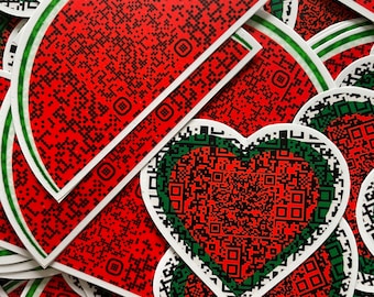 Heart and Watermelon stickers