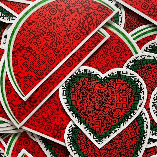 Heart and Watermelon stickers