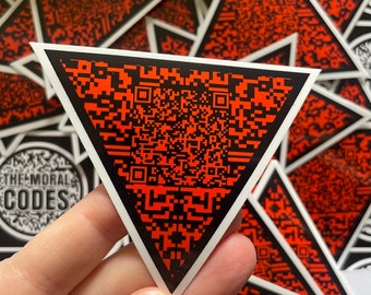 5 stickers triangles rouges