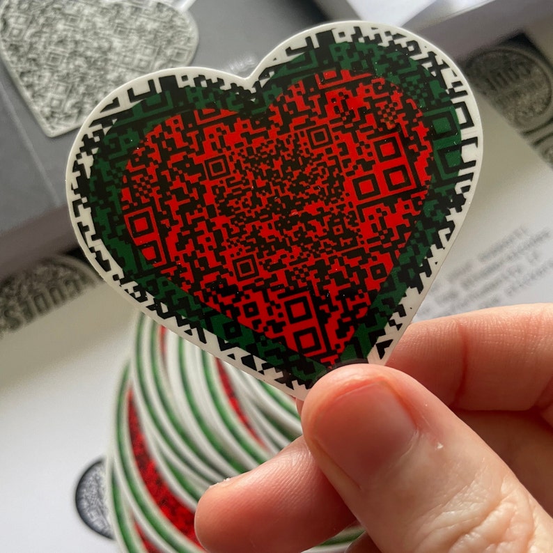 Stickers coeur et pastèque image 3
