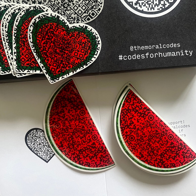Heart and Watermelon stickers zdjęcie 2