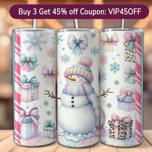 Cute Coquette Snowman Tumbler Wrap Christmas Tumbler Sublimation Design Winter Tumbler Wrap 20oz Skinny Tumbler Winter PNG