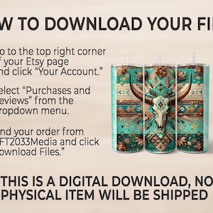Western Tumbler Wrap Boho Tumbler Wrap Cow Skull Tumbler Wrap Cowgirl Tumbler Wrap Country Tumbler Wrap 20 oz Skinny Sublimation Tumbler image 4