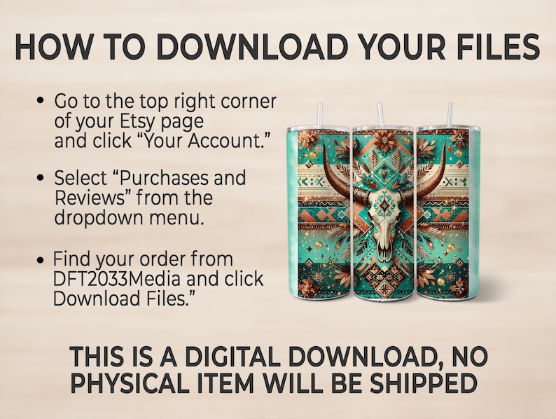 Western Tumbler Wrap Boho Tumbler Wrap Cow Skull Tumbler Wrap Cowgirl Tumbler Wrap Country Tumbler Wrap 20 oz Skinny Sublimation Tumbler image 4