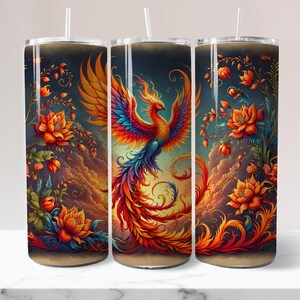 Phoenix Tumbler Wrap Fantasy Tumbler Wrap Magical Tumbler Wrap Mystical Tumbler Wrap 20 oz Tumbler Wrap Skinny Tumbler Wrap