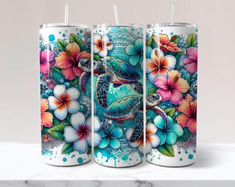 Sea Turtle Tumbler Wrap Beach Tumbler Wrap Summer Tumbler Wrap Turtle Tumbler Wrap Ocean Tumbler Wrap 20 oz Tumbler Wrap Sublimation Tumbler