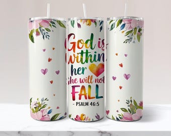 Christian Tumbler Wrap Bible Verse Tumbler Wrap Faith Tumbler Wrap Religious Tumbler Wrap 20 oz Skinny Sublimation