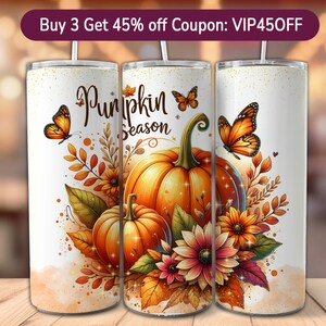 20oz Skinny Tumbler Wrap,Sublimation Tumbler,Tumbler design,digital download png,sublimation designs,autumn tumbler,pumpkin tumbler wrap PNG
