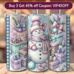 Coquette, Tumbler Wrap, Snowman Tumbler, Winter Tumbler PNG, 20oz Design, Christmas Tumbler, 20 oz Skinny, 20oz Skinny Sublimation Tumbler