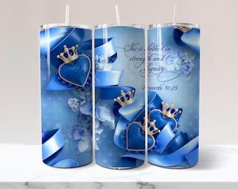 Verre chrétien, versets bibliques, emballage pour femme forte, emballage pour femme forte, emballage religieux, emballage pour verre, foi, 20 oz, sublimation fine