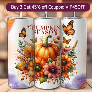 20oz Skinny Tumbler Wrap,Sublimation Tumbler,Tumbler design,digital download png,sublimation designs,autumn tumbler,pumpkin tumbler wrap PNG