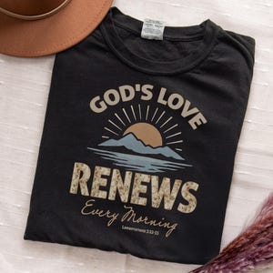 His Mercies Are New Comfort Colors Shirt - Christian Bible Verse Tee