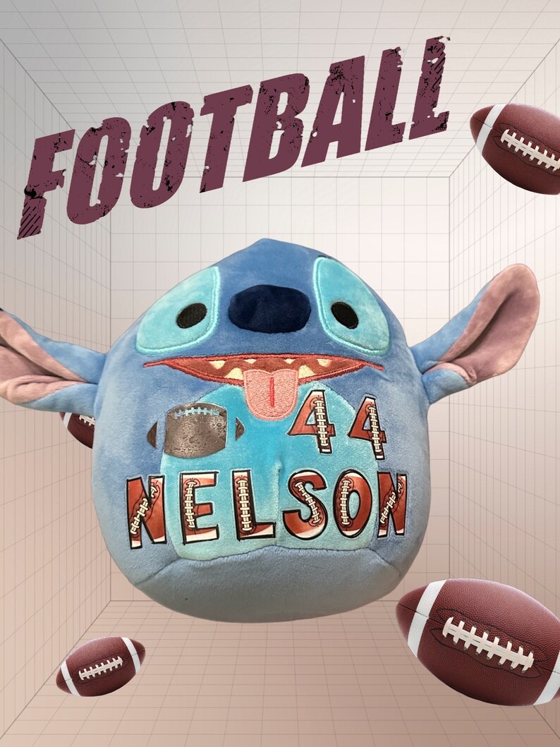 Cottage Core Custom Squishmallow, Sports Music Softball Plush, Soccer