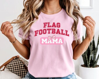 Flag Football Mama cutsie coquette PNG Shirt Design Digital Download