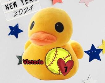 Peluche de pato animador personalizado: regalo para personas mayores, amuleto de la suerte para competiciones y fin de año.