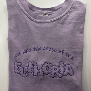 BTS Jungkook Euphoria Embroidered Crop T-Shirt