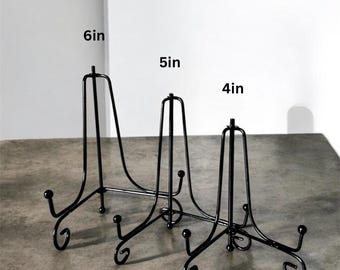Iron stand, Easel, Black metal stand, Black easel, Metal easel, Plate display, Plate stand, Plate Holder, Plate Easel, Metal display stand