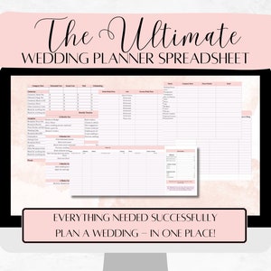 Wedding Digital Planner, Wedding Budget Spreadsheet, Wedding Guest, Wedding Day Timeline, Wedding Checklist, Wedding Template, Google Sheets