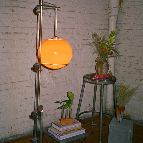 Space Age Glass Orb Floor Lamp - Etsy