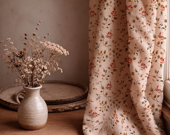 Cottage Countryside Curtain PSD Mockup | Linen & Victorian Drape