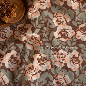 Mockup französische Landschaft gemütliche Leinen Tischdecke Mockup - Stoff Mockup PSD - Textil Mockup einfach zu bedienen - Photoshop Mockup