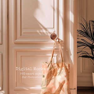 Aesthetic Elegant Tote Bag Mockup | Linen Shopping Bag Mockup | Boho linen bag Mock Up | Cozy PSD Digital Mockup, farm mockup, cotton canvas