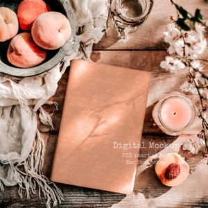 Blossom Leather Planner Mockup, Planner Realistisch Mockup, PSD Smart Object, PSD Mockup planner, elegante planner mockup, notebook mockup psd