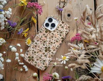 Flowers Phone Case Mockup, Patterned Cover PSD (Digital Download)