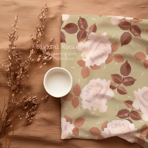 Cozy Folded Fabric mockup - fabric mockup psd - textile mockup easy to use - photoshop mockup - Seamless pattern mockup, photoshop mockup
