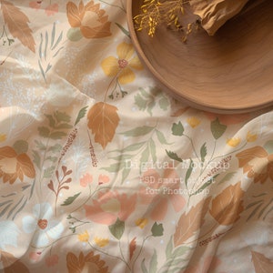 Mockup Aesthetic French Countryside cozy linen tablecloth mockup - fabric mockup psd - textile mockup easy to use, photoshop mockup