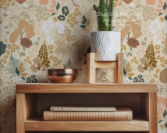 White Wall Interior Mockup, Boho Art Display (PSD)