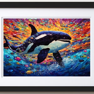 Abstract Art of Orca Tumbler 1 Graphic by Christmas Store
