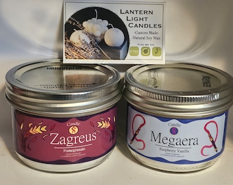 Hades Candles Greek Mythology Inspired Video Game Zagreus Thanatos Megaera