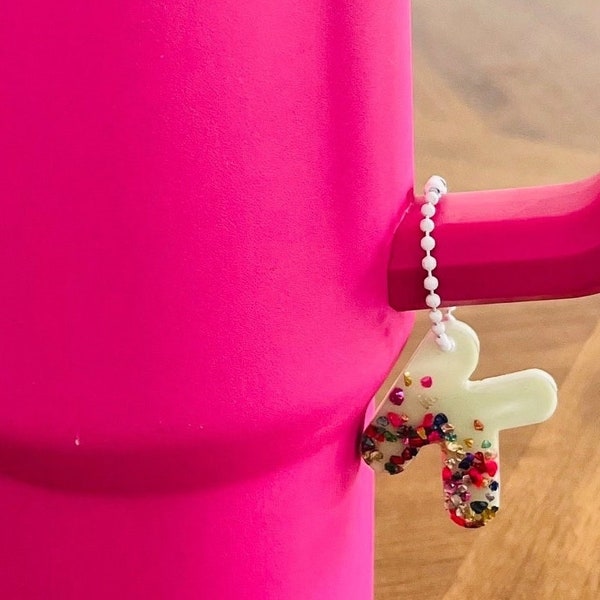 Stanley charm for handle|Stanley cup accessories|water bottle charm|Custom tumbler charm|Personalized letter charm|Gift for mom| Mothers day