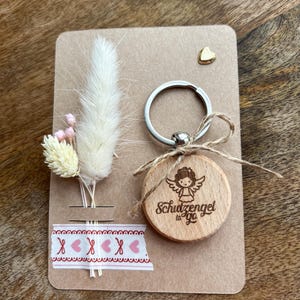 Gepersonaliseerde sleutelhanger Beschermengel to Go, geluksbrenger, verjaardagscadeau, cadeau voor moeder, vriendin, oma, beste vriend, collega