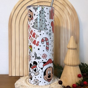 Christmas Character Tumbler, Christmas Mouse Tumbler, Sublimation Tumbler, Magic Mouse Tumbler