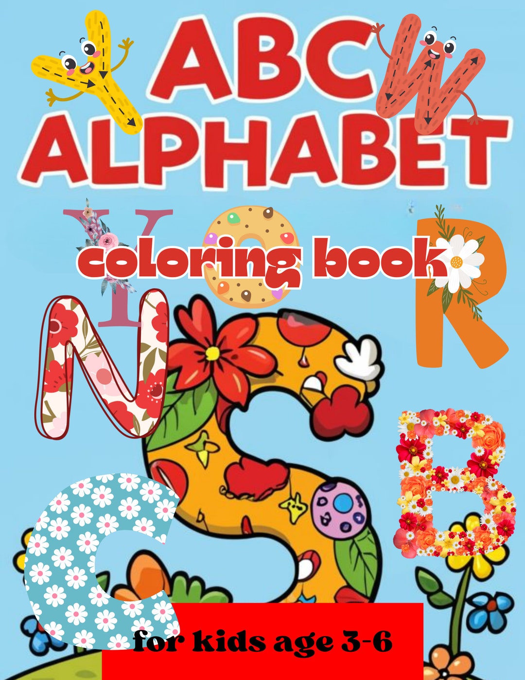 ABC Alphabet Coloring Pages for Kids 3-6 Age - Etsy