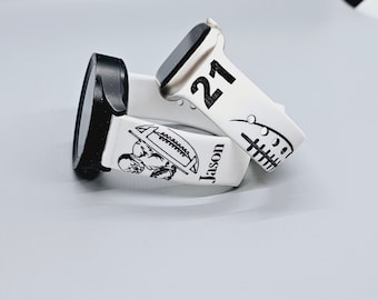 Personalized Football Apple Watch Band: Silicone, Series 1-8