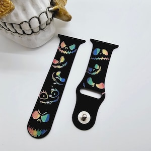 Halloween Scary Faces Silicone Apple Watch Band