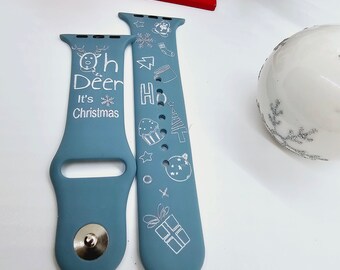 Christmas holiday watch band Compatible with Apple 38/40/41, 42/44/45mm, Series 1,2,3,4,5,6,7,8 Smartwatch band