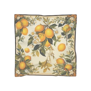 European Quiet Luxury Scarf: Premium Voile or Chiffon, Vibrant Colors for Neck or Head Covering - Italian Lemons