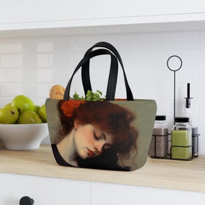 Bolsa de almuerzo de neopreno suave al tacto: bolsa aislante, elegante y reutilizable para el trabajo o la escuela, liviana, duradera y espaciosa.
