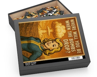 Puzzle (Fallout Theme, Vault Tec, 120, 252, 500-Piece), Jigsaw Game, Gaming Gift, Fan Art, Collector's Item