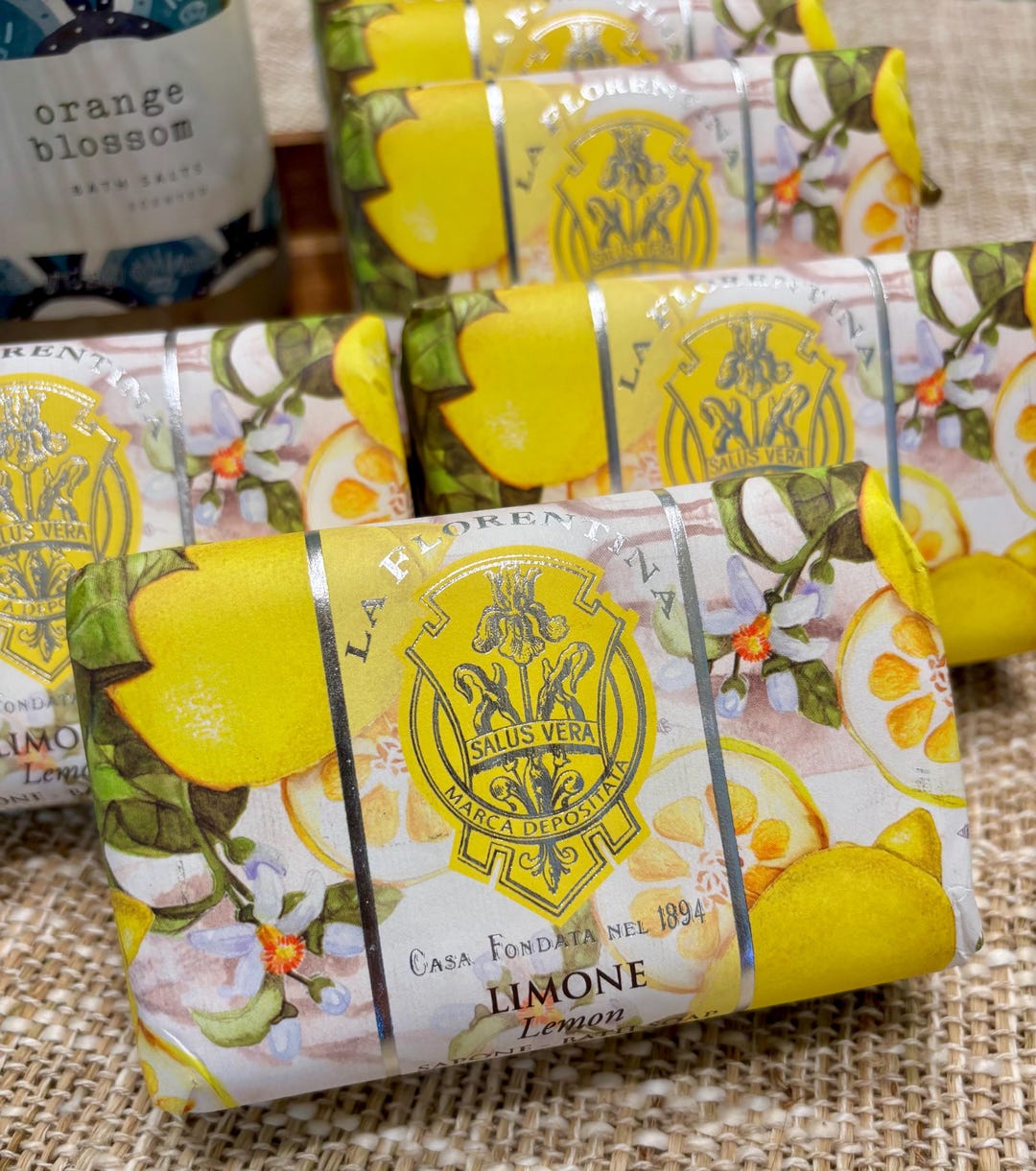 Mediterranean Style Italian Lemon Soap, 100% Vegetable-based With