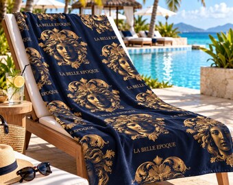 Globetrotter Towel European Style, Cotton Loop Backing, 30x60 or 36x72 Inch