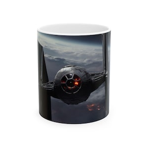 Star Wars Ceramic Mug, Galactic Theme Coffee Cup, Star Wars Fan Gift, 11oz 15oz Mug, Geektastic Coffee Mug - TIE Fighter