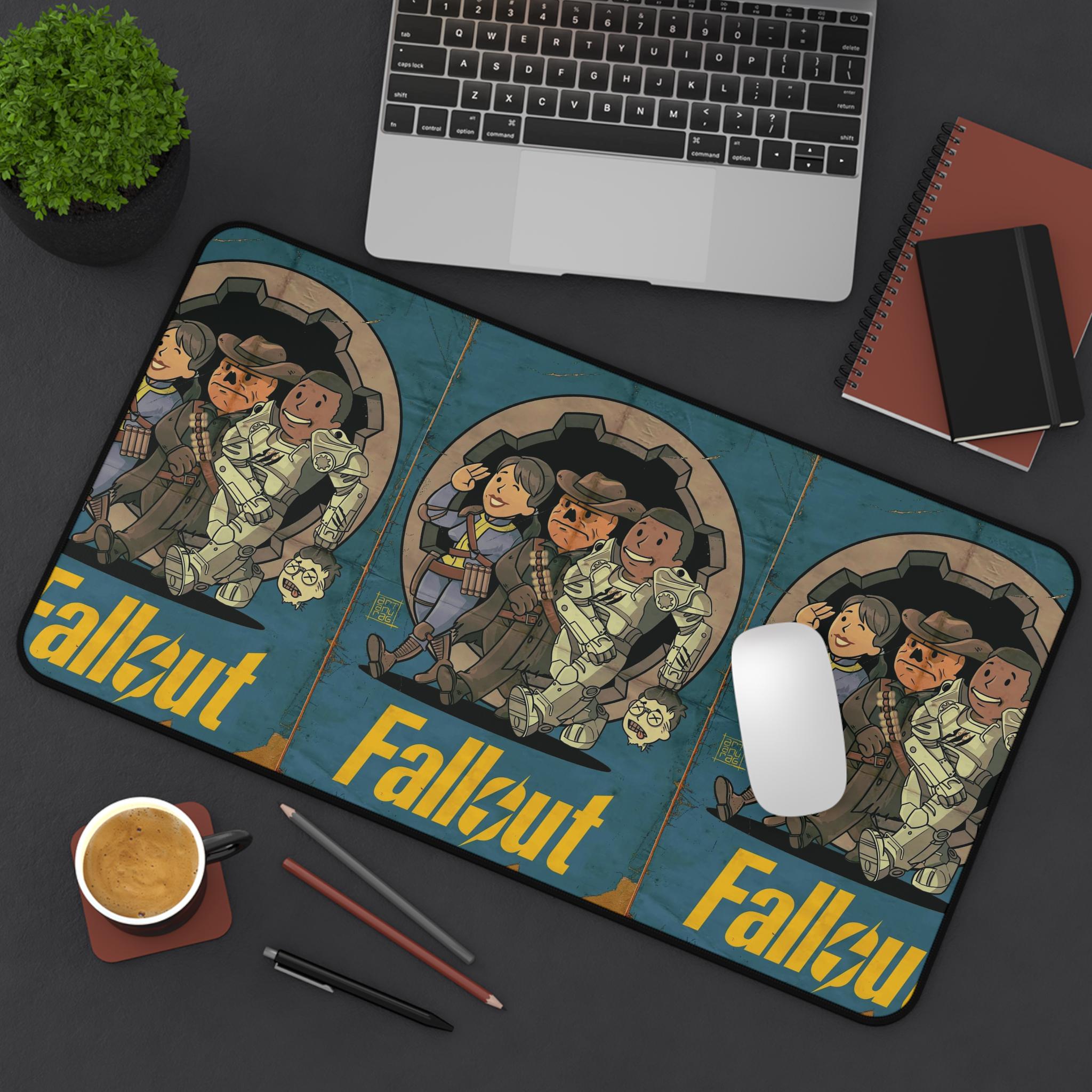 Fallout Wasteland Desk Mat - Premium Neoprene With Anti Slip Backing ...